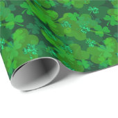 St. Patrick's Day Sparkling Kleeblatt Gift Wrap Geschenkpapier (Rolleneckpunkt)