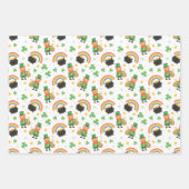 St. Patrick's Day Spaß im Kinder-Malstil Geschenkpapier Set (Vorderseite 2)