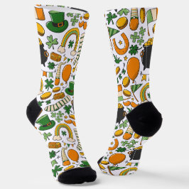 St. Patrick's Day Spaß Spielerisch & farbenfrohe S Socken