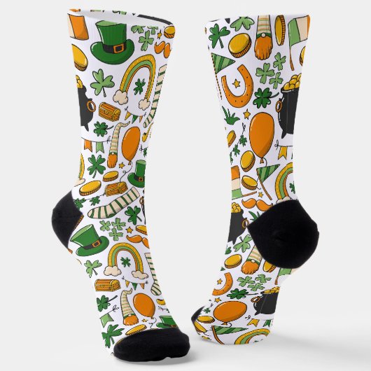 St. Patrick's Day Spaß Spielerisch & farbenfrohe S Socken (Gewinkelt)