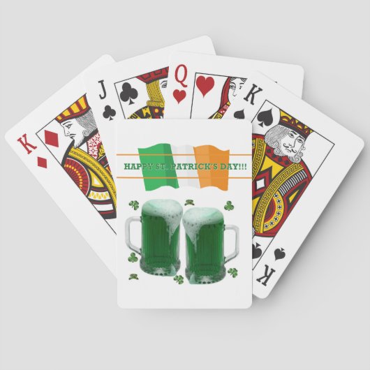 St. Patrick's Day Spielkarten Deck Bier (Rückseite)