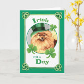 St. Patrick's Day Spitz Karte (Gelbe Blume)
