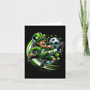 St Patricks Day Sportleprechaun Fußball B Karte