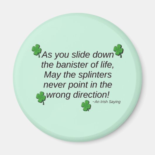 St. Patrick's Day Sprichwort Magnet (Vorne)