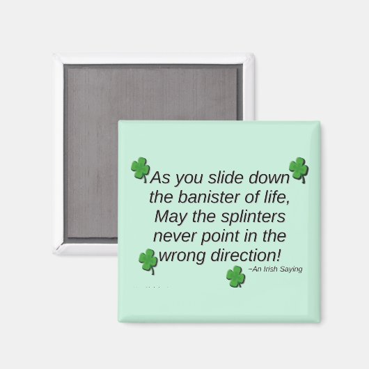 St. Patrick's Day Sprichwort Magnet (Vorderseite/Rückseite)