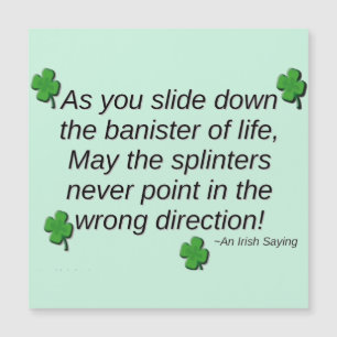 St. Patrick's Day Sprichwort Magnet Card