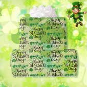 St. Patrick's Day Spring Green Clover Geschenkpapier