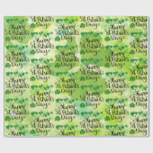 St. Patrick's Day Spring Green Clover Geschenkpapier (Flach)