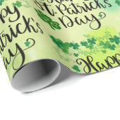St. Patrick's Day Spring Green Clover Geschenkpapier (Rolleneckpunkt)