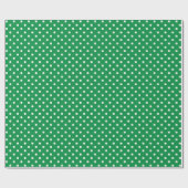 St. Patrick's Day Spring Green Polka Dots Geschenkpapier (Flach)