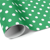 St. Patrick's Day Spring Green Polka Dots Geschenkpapier (Rolleneckpunkt)