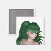 St. Patrick's Day Sprite 1 - Green Fairy Magnet (Vorderseite/Rückseite)