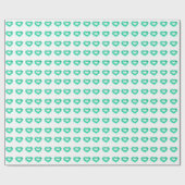 St. Patrick's Day | Sprühfarbenglänzendes Herz Geschenkpapier (Flach)