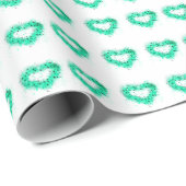 St. Patrick's Day | Sprühfarbenglänzendes Herz Geschenkpapier (Rolleneckpunkt)