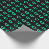 St. Patrick's Day | Sprühfarbenglänzendes Herz Geschenkpapier (Ecke)