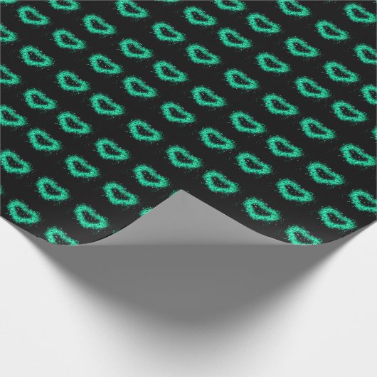 St. Patrick's Day | Sprühfarbenglänzendes Herz Geschenkpapier (Ecke)