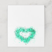 St. Patrick's Day | Sprühfarbenglänzendes Herz Platzkarte (Außenseite Aufgefaltet)