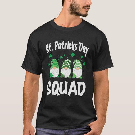 St Patrick's Day Squad Funny Irish Gnomes T-Shirt (Vorderseite)