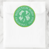 St Patrick's Day Squatch Irish Drinking Team Runder Aufkleber (Tasche)