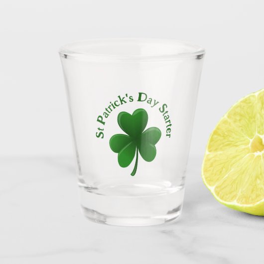 St Patrick's Day Starter Shot Glass Schnapsglas (Vorderseite)