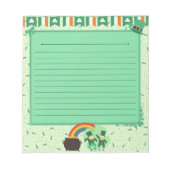 St. Patrick's Day Stationery Notepad Notizblock (Vorderseite)