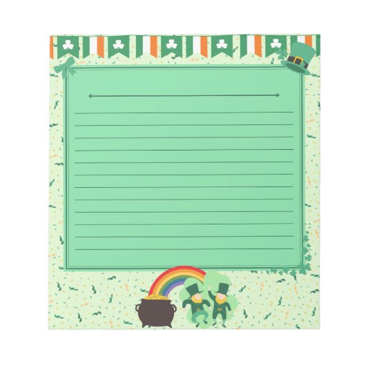 St. Patrick's Day Stationery Notepad Notizblock (Vorderseite)
