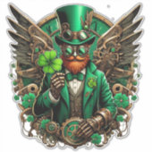 St. Patrick's Day Steampunk Aufkleber (Vorderseite)