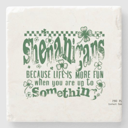 St. Patrick's Day Steinuntersetzer (Vorderseite)