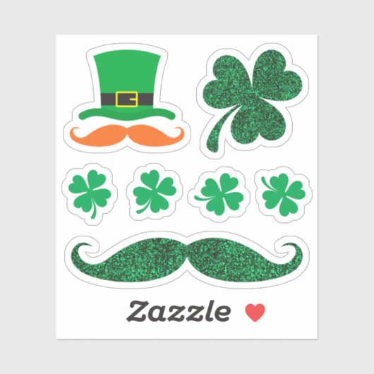 St Patrick's Day Sticker - Kleeblatt (Blatt)