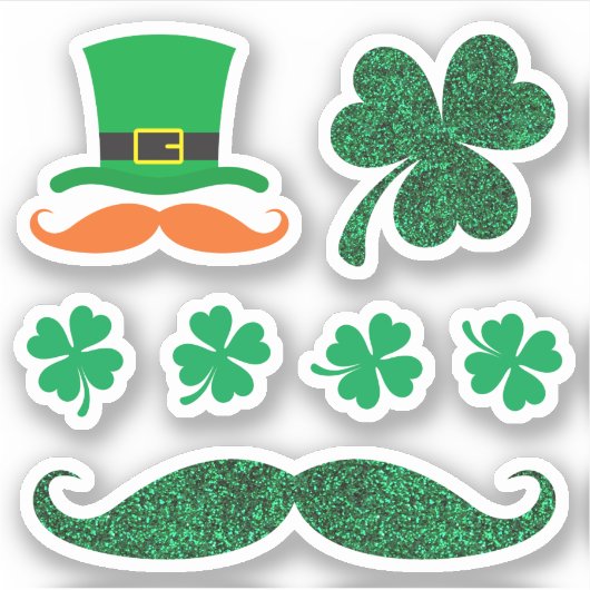 St Patrick's Day Sticker - Kleeblatt (Vorderseite)
