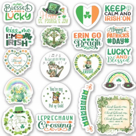 St. Patrick's Day Stickers Aufkleber (Vorderseite)