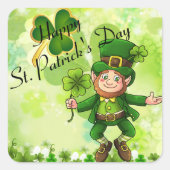 St. Patrick's Day Stickers Leprechaun Kleeblatts (Vorderseite)