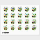St. Patrick's Day Stickers Leprechaun Regenbogen (Blatt)