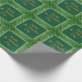 St. Patrick's Day strahlt grünes Glitzer Geschenkpapier (Ecke)