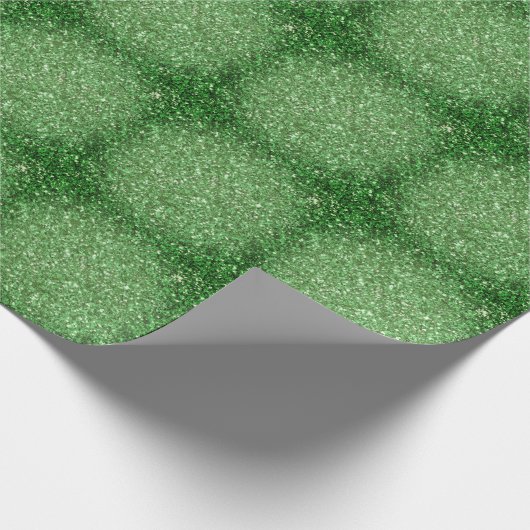 St. Patrick's Day strahlt grünes Glitzer Geschenkpapier (Ecke)