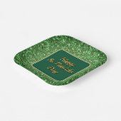 St. Patrick's Day strahlt grünes Glitzer Pappteller (Gewinkelt)