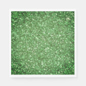 St. Patrick's Day strahlt grünes Glitzer Serviette (Vorderseite)