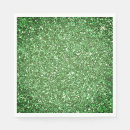 St. Patrick's Day strahlt grünes Glitzer Serviette