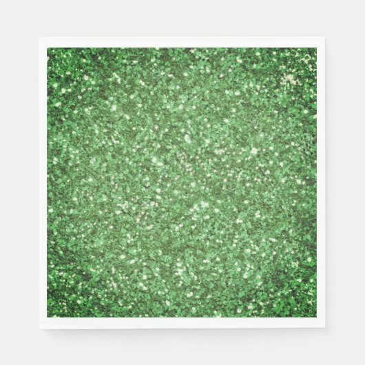 St. Patrick's Day strahlt grünes Glitzer Serviette (Vorderseite)