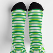 St. Patrick's Day Streifen All-Over-Print Socken (Oben)