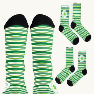 St. Patrick's Day Streifen All-Over-Print Socken