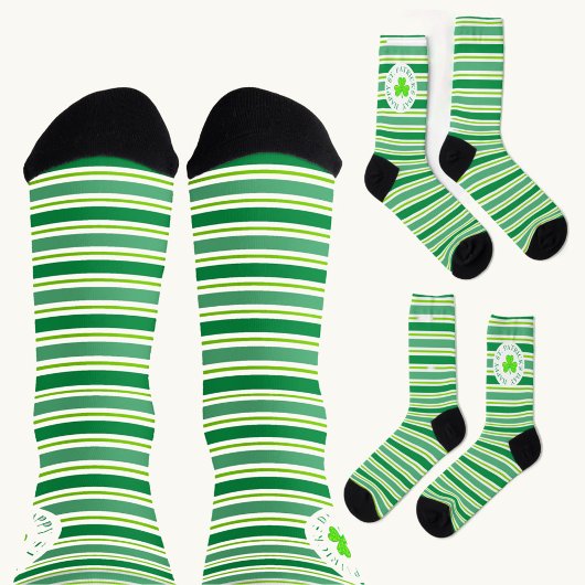 St. Patrick's Day Streifen All-Over-Print Socken