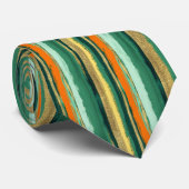 St. Patrick's Day Striped Custom Necktie Krawatte (Gerollt)