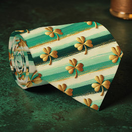 St. Patrick's Day Striped Custom Necktie Krawatte