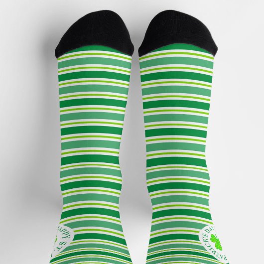 St. Patrick's Day Stripes All-Over-Print Socks Socken (Oben)
