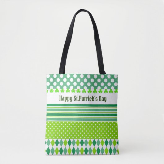 St. Patrick's Day Stripes Tasche (Vorderseite)
