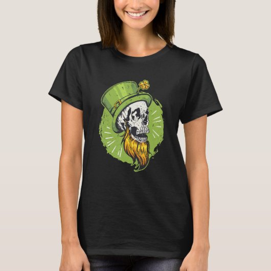 St. Patricks Day Sugar Skull Leprechauns T-Shirt (Vorderseite)