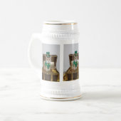 St. Patricks Day Süße Rote Katze  Bierglas (Vorderseite Links)