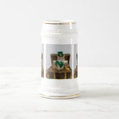 St. Patricks Day Süße Rote Katze  Bierglas (Mittel)