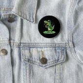 St Patricks Day T Rex Amerikanischer Fuß Dinosauri Button (Beispiel)